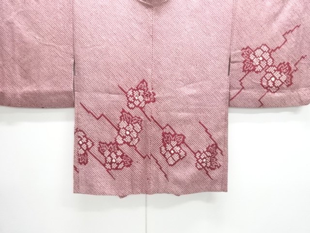 JAPANESE KIMONO / ANTIQUE HAORI / SILK / ALL SHIBORI / FLOWER